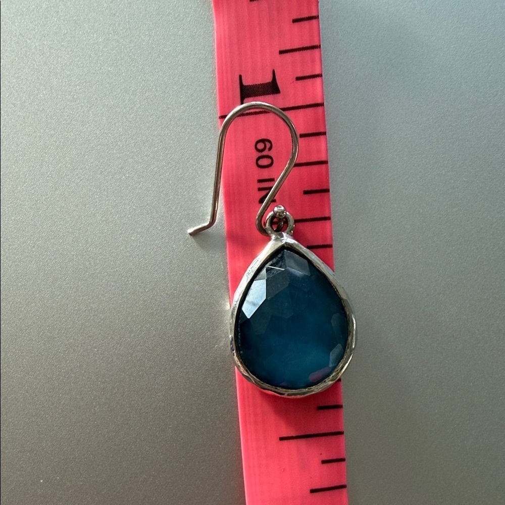 Ippolita Wonderland Earrings Teardrop Doublet Sterling Silver & Deep Blue Stone - Picture 11 of 12